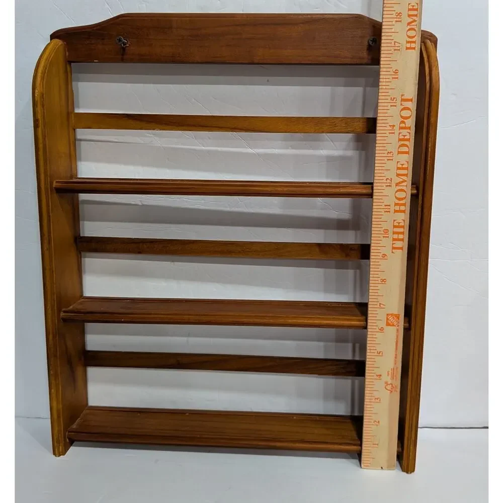 Vintage Wooden Spice Rack Wall Mount 3 Tier Kitchen Shelf 24 New Simply Organic